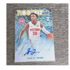 Panini 2020-21 NBA Hoops Rookie Ink Saben Lee RC Auto #RI-SLE Detroit Pistons