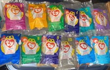1998 MCDONALDS TY TEENIE BEANIE BABIES COMPLETE SET OF 12 SEALED