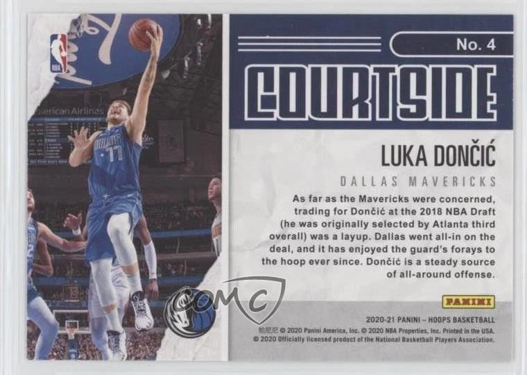 2020-21 Panini NBA Hoops Courtside Luka Doncic #4 - Image 2 of 2