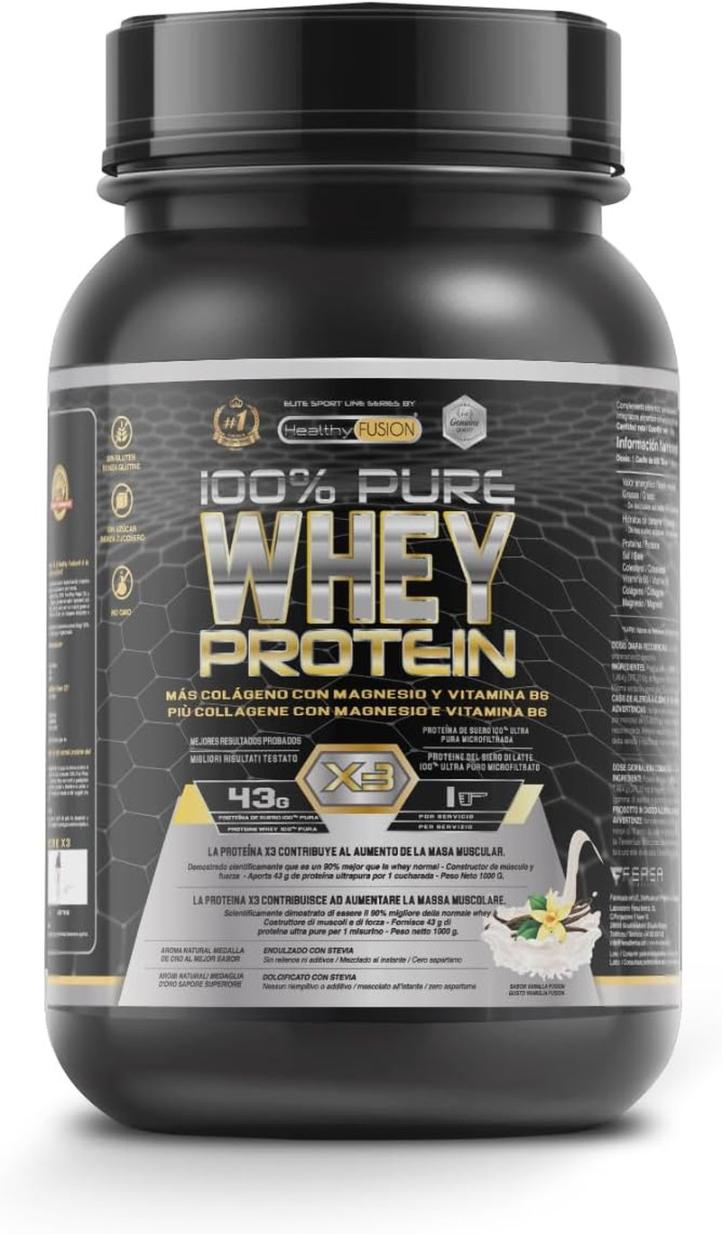 Whey Protein | Proteina Whey Pura Con Collagene + Magnesio | Tonifica E Aumenta 