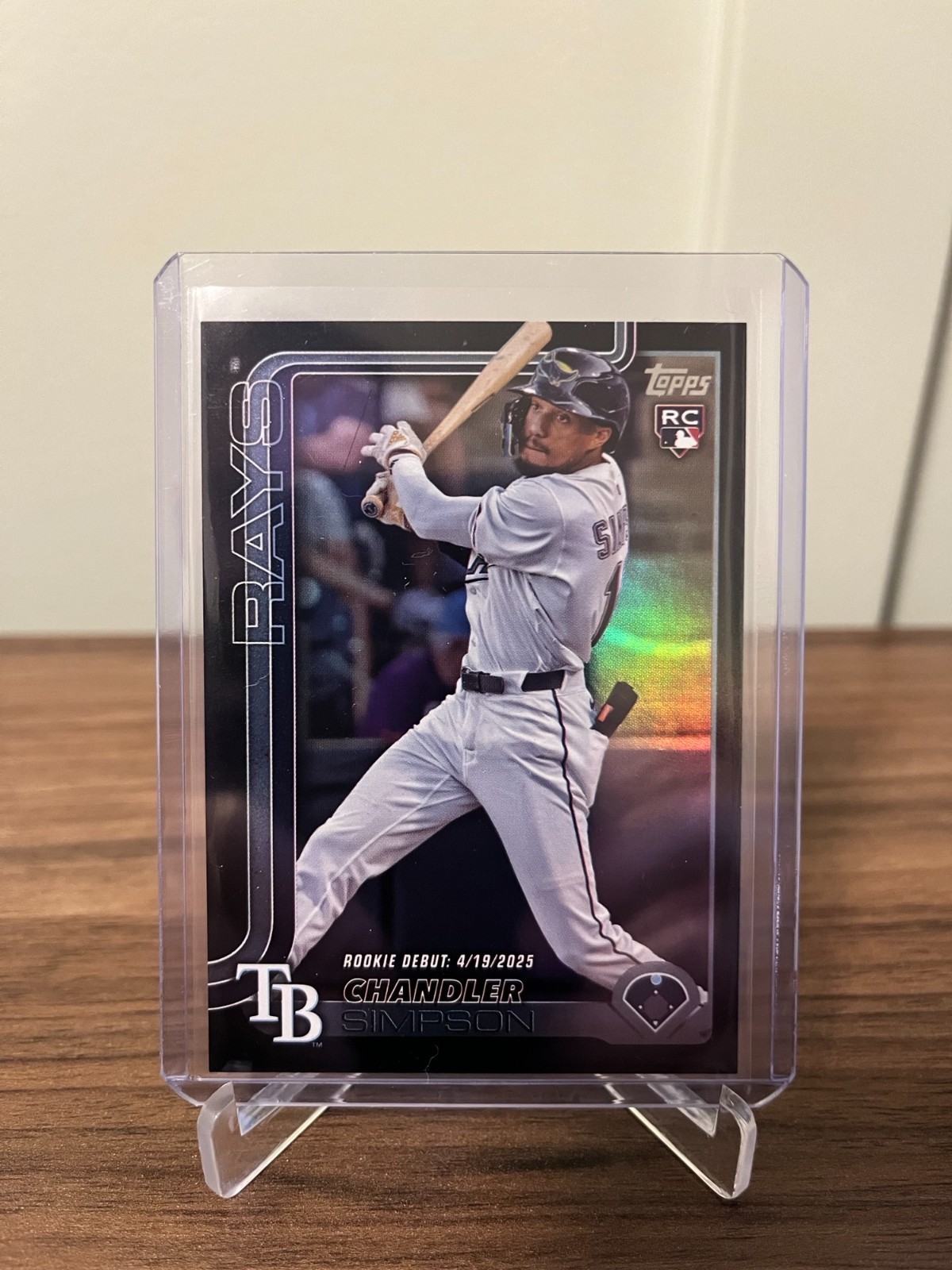 2025 Topps Update Chandler Simpson Black Rainbow Foil Rookie Debut /10 #US349 RC