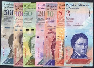 Venezuela P 88 94: 2 500 Bolivares: 7 Stück Sammler collector lot