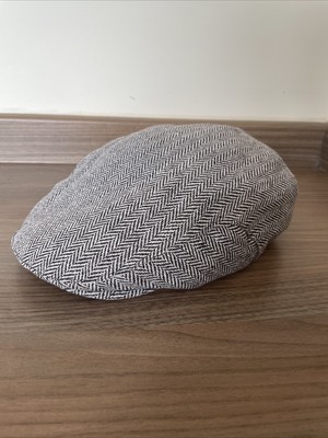 Hawkins BNWT Men’s Flat Cap Tweed Herringbone Size 58cm UK