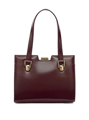 Reformation Nara Shoulder Bag in Burgundy