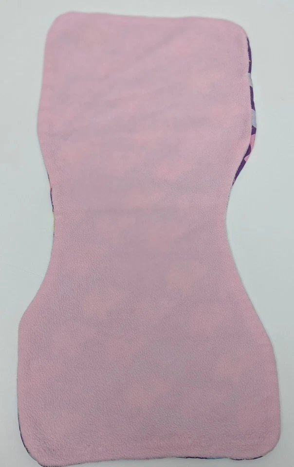 Paño de eructo, púrpura con elefantes multicolores Foto 2 de 2