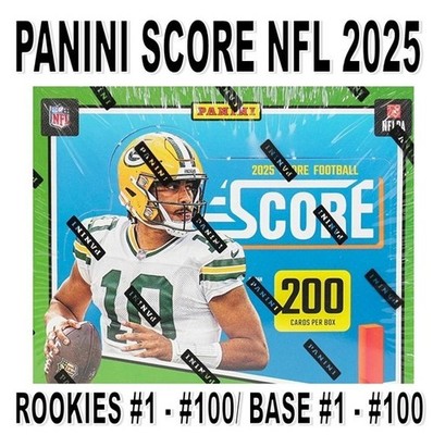 2025 PANINI SCORE NFL BASE CARDS - ROOKIES #1 - #100 BASE CARDS #1 -#100