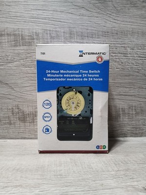 New/Sealed Intermatic T101 SPST 24-Hour Mechanical Time Switch 