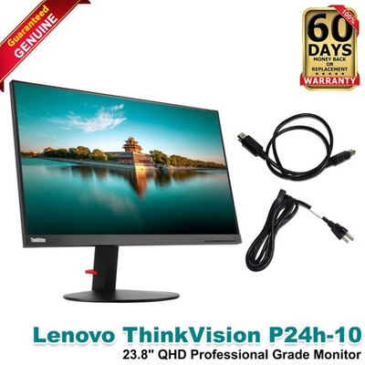 Lenovo Think Vision P24h-10 23.8'' Wide QHD IPS Monitor USB-C DP HDMI 61AEGAR3US