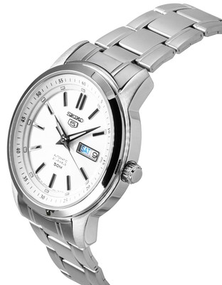 Seiko 5 Stainless Steel Silver Dial 21 Jewels Automatic SNKM83J1