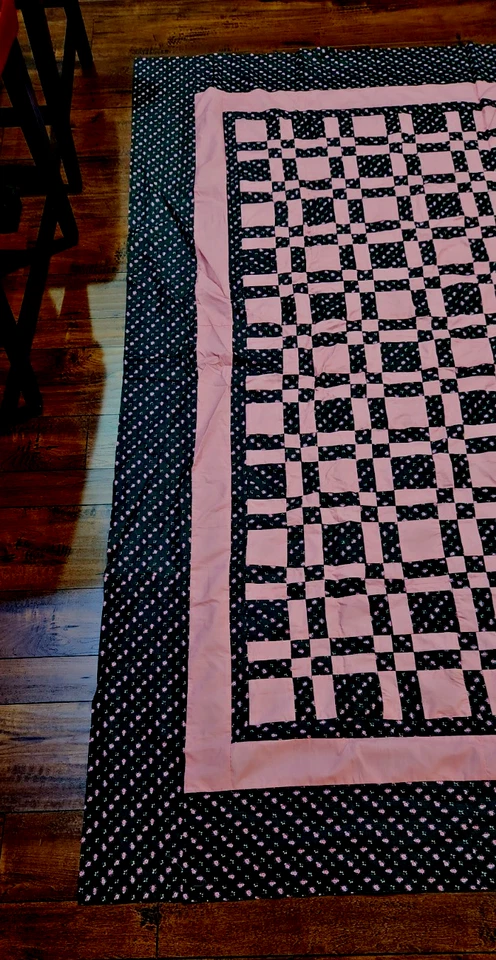 Edredón Top/Topper Negro y Rosa 90 X 76 Foto 4 de 4