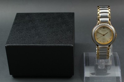Vintage 1992 N MINT Seiko Lucent 7N01-6160 Two-Tone Round Qz Mens