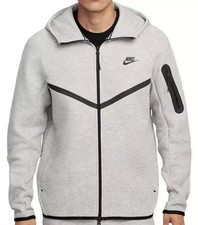 NEW Mens Sz M Nike Tech Fleece Windrunner Grey Full Zip Hoodie Jacket HV0949-063
