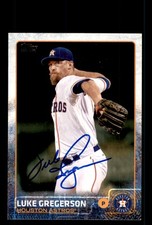 Signed Baseball Card Auto Luke Gregerson 2015 Topps #525 Houston Astros