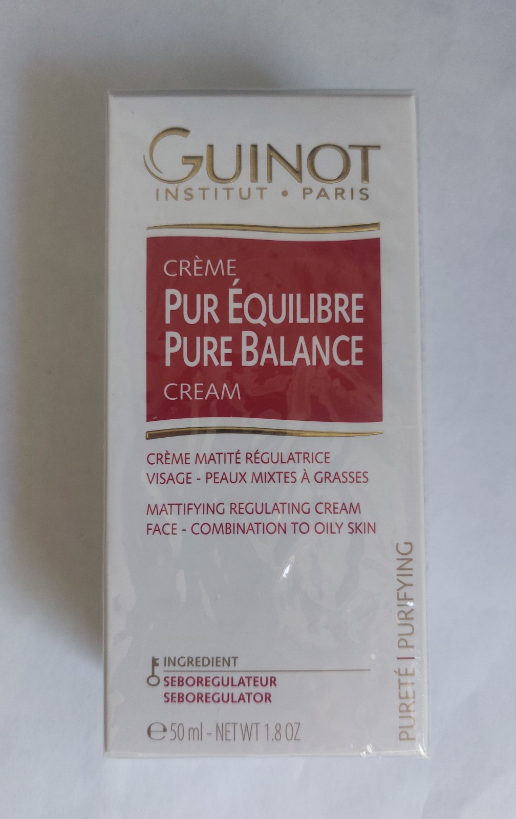 Crème Pur Équilibre Guinot pour éliminer le sébum des peaux grasses