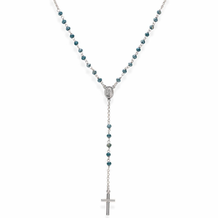 Collier Amen Rosari argent et cristal CROBP4 au fini luxueux pour femme