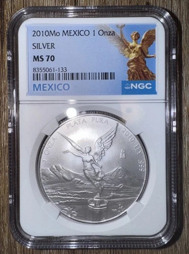 2010 Libertad ⚡️MS70⚡️Mexico 1 Onza Legacy Box POP TOP 1 of 200 Card NGC #530