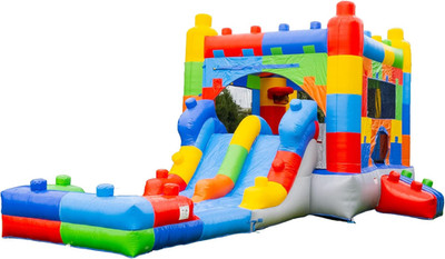 14 X26 X12' Block Party Bounce House with Dual Lane Slide; 100% Commercial Grade