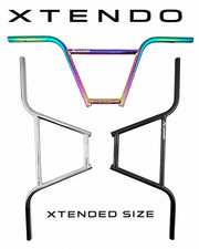 XTENDO Old-School 4-Piece BMX Chromoly Freestyle Bars 22.2mm Handlebar Clamp.