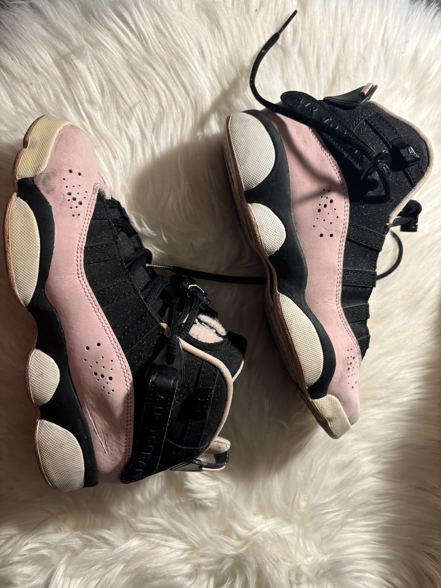 6 rings pink and black