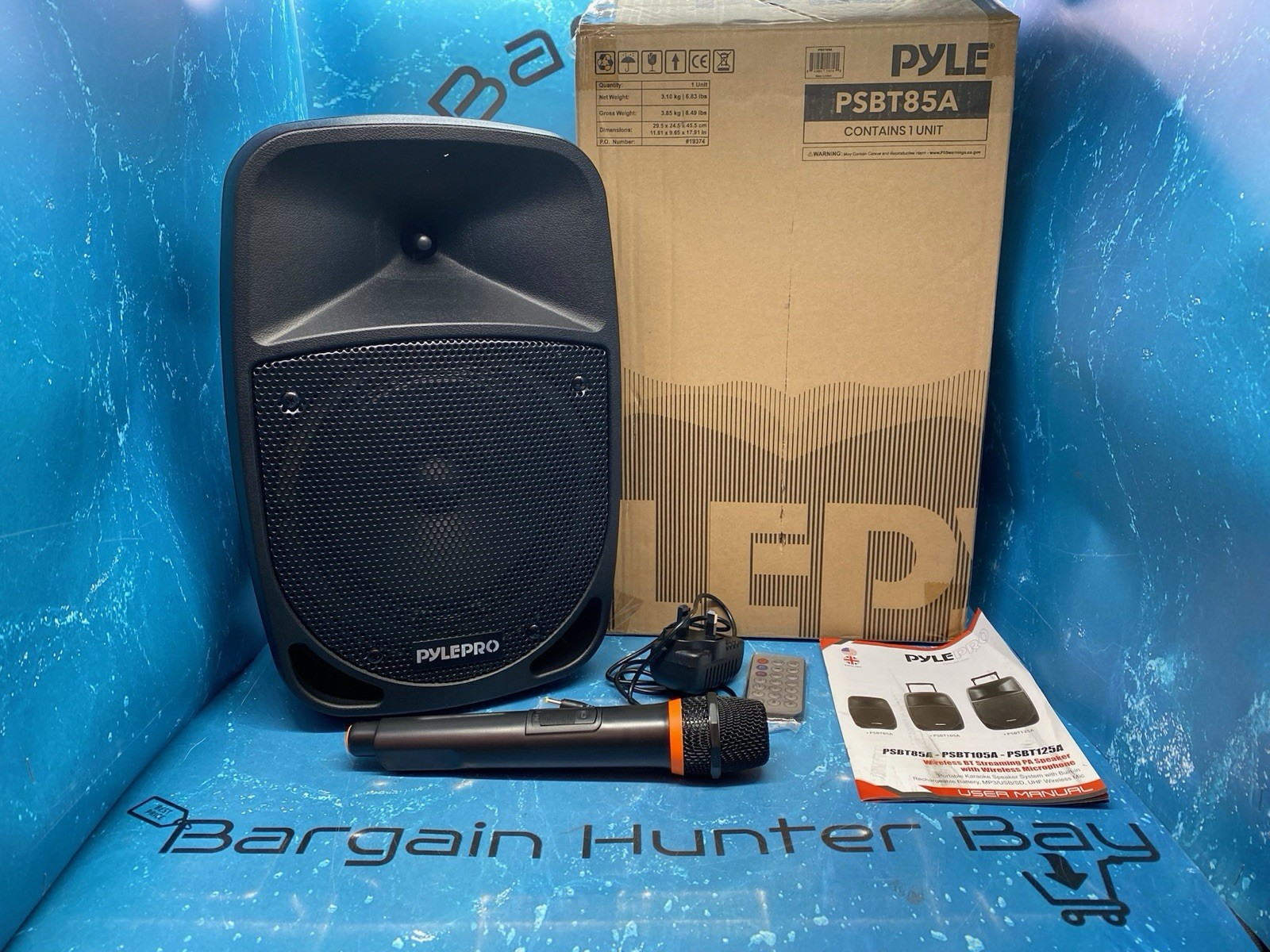 Pyle PSBT85A 800W Portable PA System, Bluetooth Speaker, Wireless Microphone