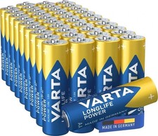 40X Varta  AA Alkaline Batteries 1.5v LR6 MN1500 Long Lasting - G3 0.28 per battery