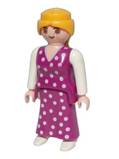 PLAYMOBIL FIGUR DAME KLEID MOND DAMEN SERIE ROSA MANSION REF 5510 5300