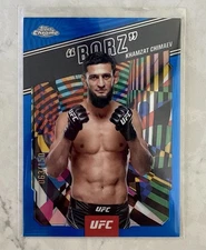 2025 Topps Chrome UFC - #AKA-2 Khamzat Chimaev "Borz" Blue Refractor /150