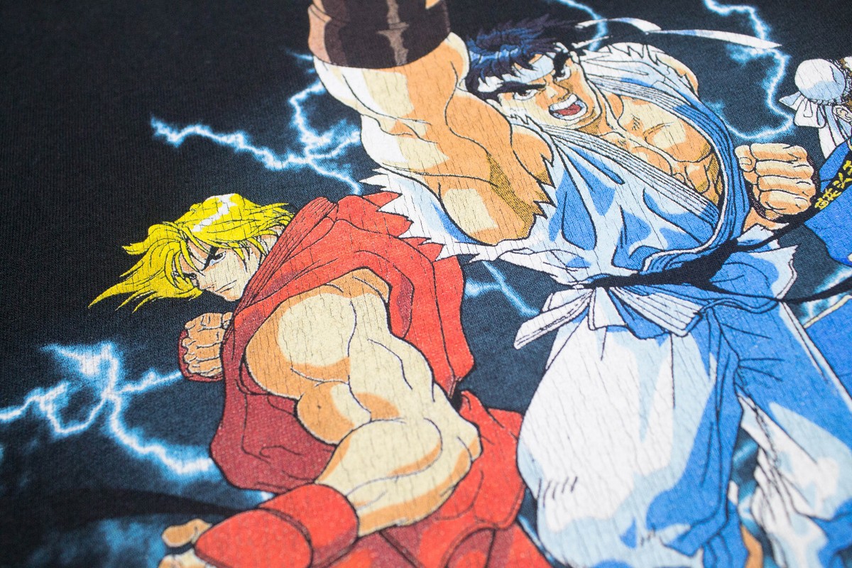 Chemise Street Fighter Capcom Homme Taille 2XL - Blanche - Design Rétro Gamer - Neuve Avec Étiquette