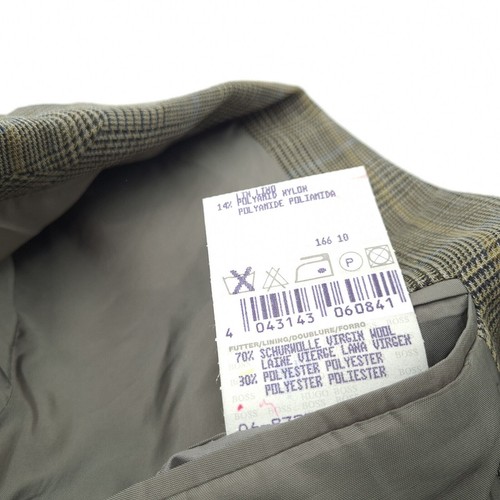 Hugo Boss Grey Wool Linen Blend Suit Blazer Jacket Men Rd6 Size EU 50 UK 40 - Picture 7 of 7