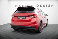 Spoiler CAP FüR Skoda Fabia Mk4 Schwarz Hochglanz Heckspoiler Dachspoiler