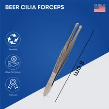 Beer Cilia Forceps Overall Length 8 cm