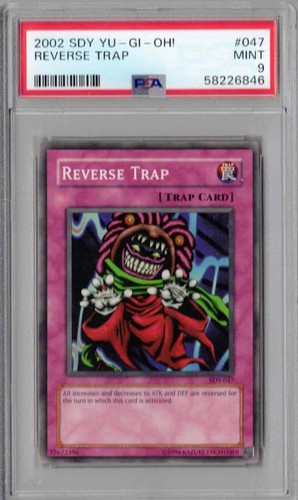 2002 Yu-Gi-Oh SDY, #047, Reverse Trap. PSA 9, Mint