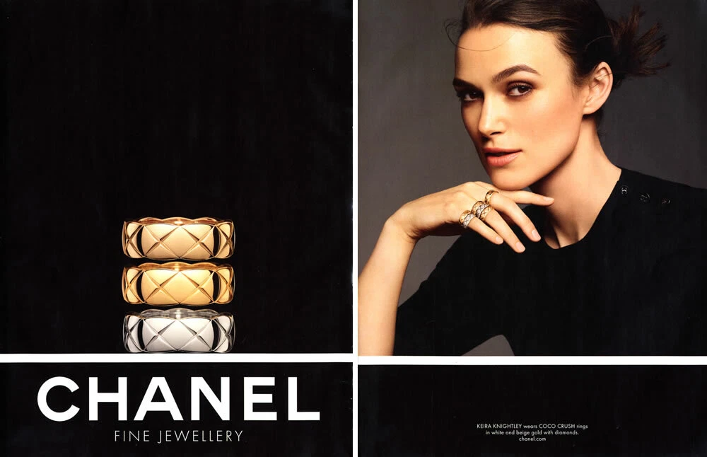 Keira Knightley in Chanel at the Chanel Fine Jewelry Dinner in her