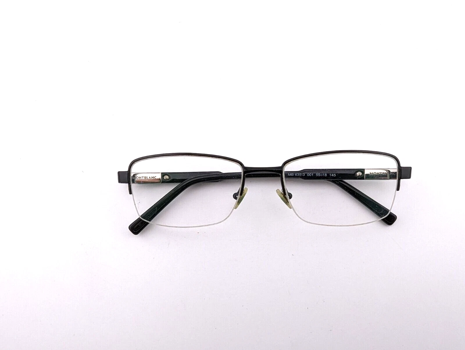 MontBlanc Eyeglasses, Frames Only, MB 635 3 001, 55 18 145, Metal, Italy