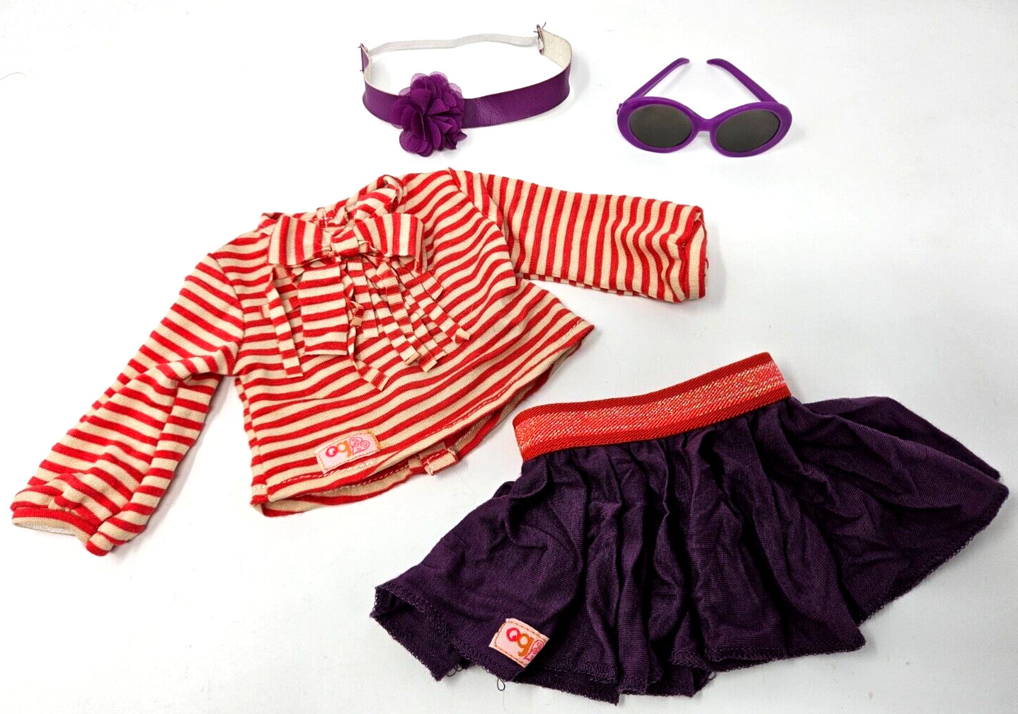 18" Doll Coolest Dancer Skirt Outfit w/ Sunglasses, Headband