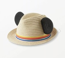 Mickey Mouse Ears Straw Hat Fedora Size 