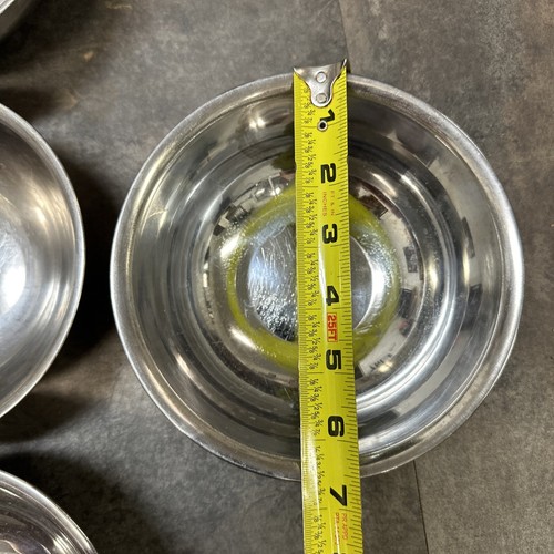 Vintage Stainless Steel Mixing Bowl Nesting Bowls Set Cook Baking Chef Utensils - Picture 14 of 19