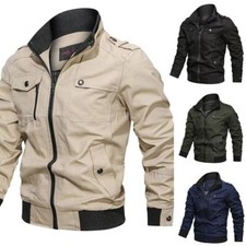 Giubbotto bomber uomo MA-1 militare cargo jacket pilota volo cappotti giacche cotone