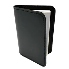 Police Leather Book Style Memo Book Cover 3x5 Pocket Notebook Note Pad Black
