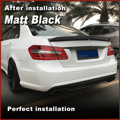 Fit for Benz W212 E200 E300 E400 E63 AMG Matt Black Rear Trunk Spoiler Wing Lip - Picture 2 of 13
