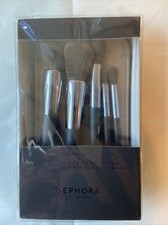 SEPHORA COLLECTION LUXE BRUSH SET 5 FULL SIZE SOFT SYNTHETIC BRUSHES  CASE BNIB
