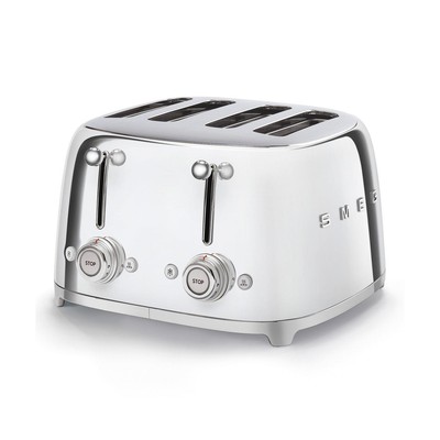 SMEG 50er Retro-Stil 4 Scheiben Toaster in Edelstahl