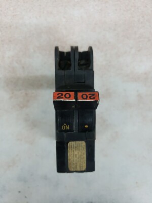 Federal Pacific FPE NC220 2 Pole 20 Amp Stab Lok Thin Red Handle