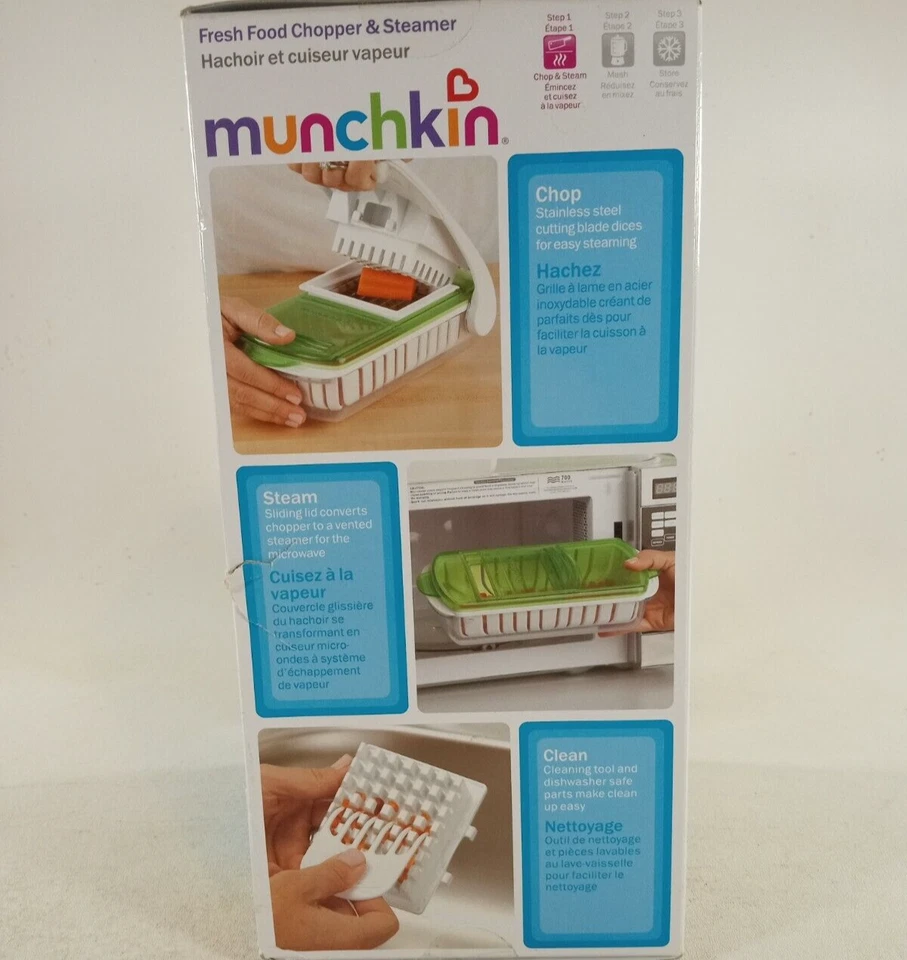 Picadora y vaporera de alimentos frescos Munchkin comida para bebés frutas verduras Foto 4 de 4