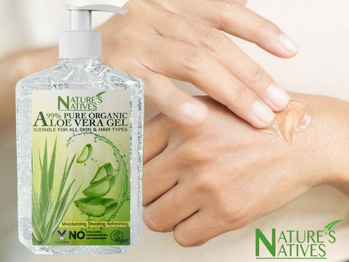 Pure 99% Organic Aloe Vera Gel Made From Freshly Cut Aloe For Face, Hair, Skin - Picture 7 of 7