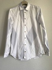 NEW VIVIENNE WESTWOOD MAN LONDON WHITE LIGHT GRAY LOGO DRESS SHIRT SIZE 52