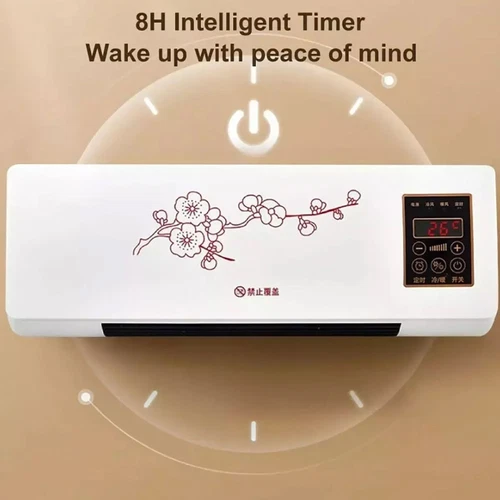 Ventilador pequeño 2 en 1 1800 W portátil montado en la pared refrigeración y calentador doble uso interior - Imagen 6 de 20