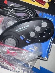 Lot of 2 SuperPad Controller For Sega Genesis & Sega CD by Performance NEW