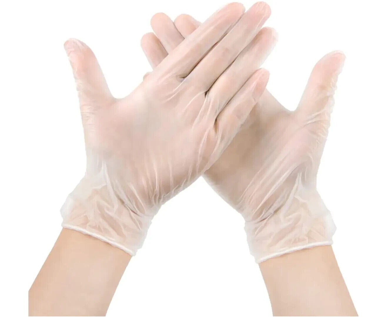 100 Pcs Handicare Disposable Vinyl Gloves Examination Powder Latex Free