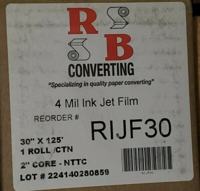 Roll Bond 4 Mil Ink Jet Film 30''x125' RIJF30